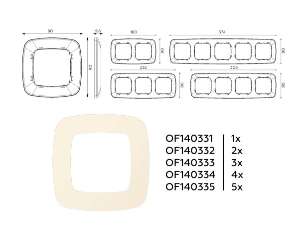 Рамка AMBRELLA VOLT OF140332
