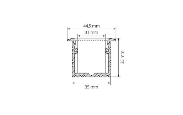 Профиль с рассеивателем Arlight ALU-POWER-W35-2000-F ANOD+FROST 015538
