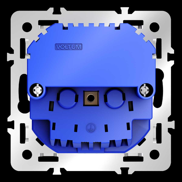 Механизм розетки с заземлением и защитными шторками 16А с USB A+A S70 Voltum VLS0404M