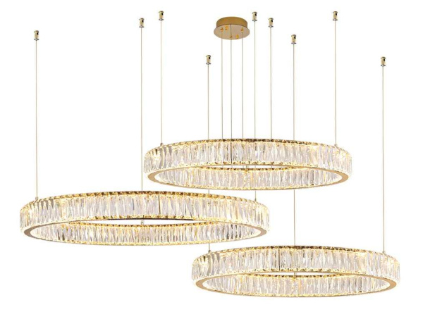 Горизонтальная композиция Newport 8240 из трех колец золото №11 S8240_029G