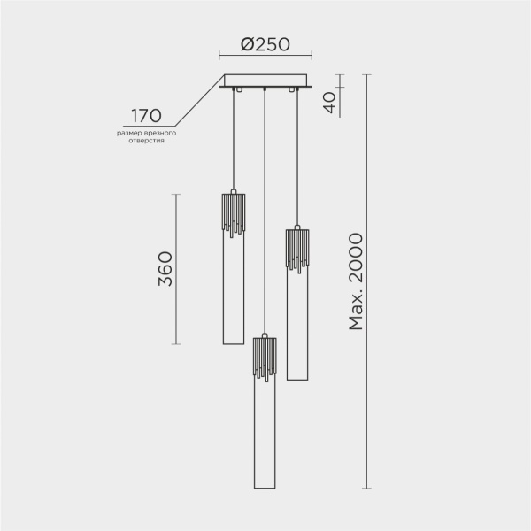 Подвесной светильник Modelux ML.88992.3 CR