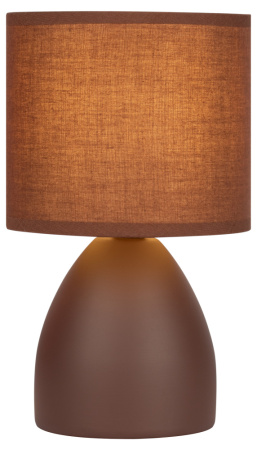Б0057256 Настольная лампа Rivoli Nadine 7047-501 1 * Е14 40 Вт керамика коричневая с абажуром