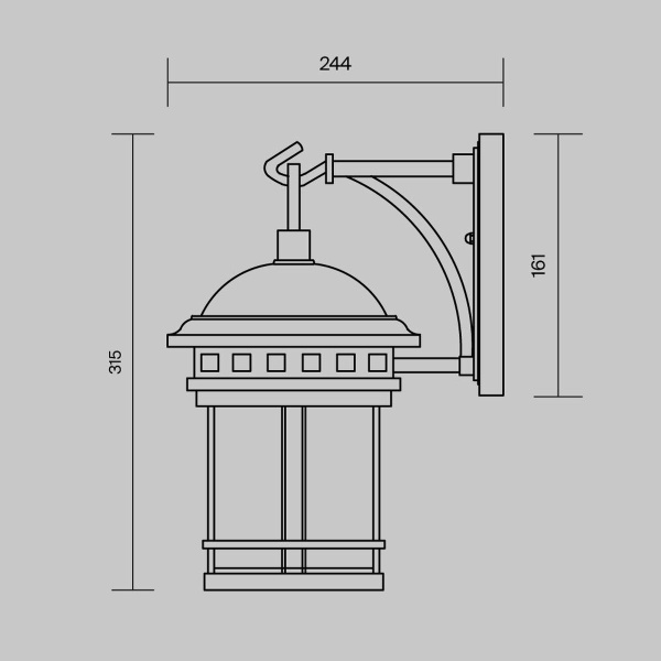 Уличный настенный светильник Maytoni Salamanca O031WL-01BR