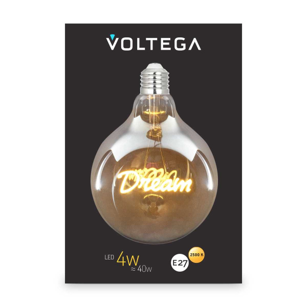 Лампа светодиодная филаментная Voltega 271 E27 4W 2500K желтая 8552