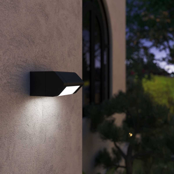 Уличный настенный светодиодный светильник Elektrostandard Dors 35163/D черный a062882