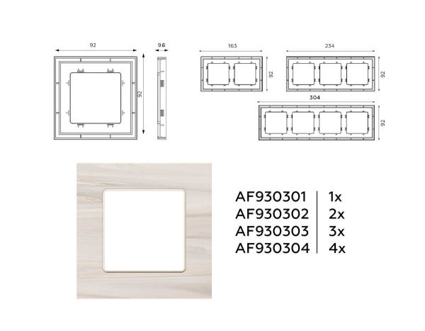 Рамка AMBRELLA VOLT AF930303