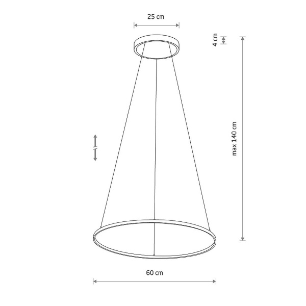 Подвесная люстра Nowodvorski Circolo Led M Black 10862