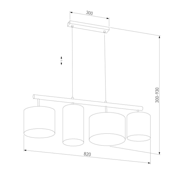 Подвесной светильник TK Lighting 4458 Deva Graphite