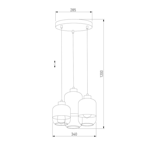 Подвесная люстра TK Lighting 3357 Marco Silver