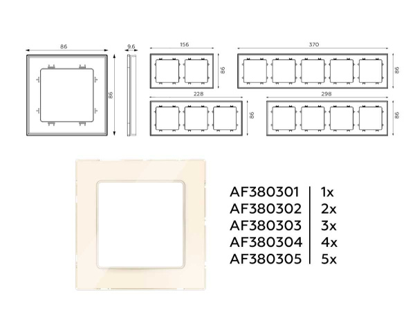 Рамка AMBRELLA VOLT AF380303