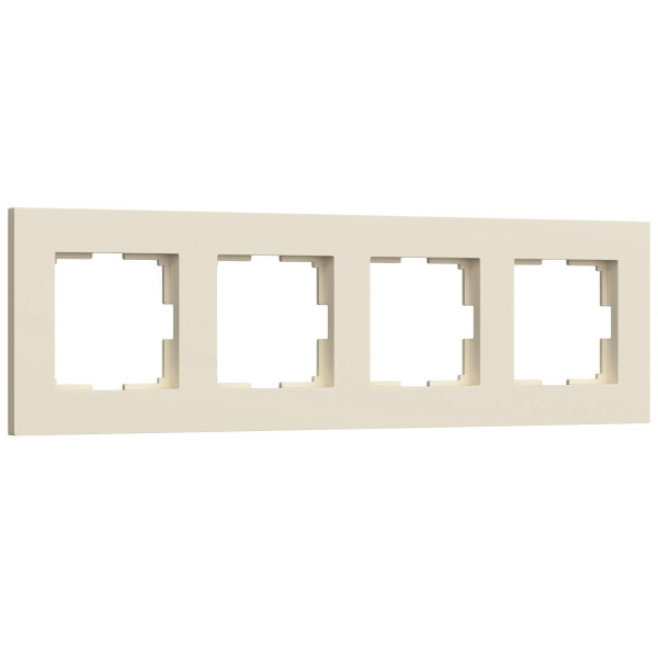 Рамка на 4 поста Werkel Slab айвори матовый W0042962 4690389193521