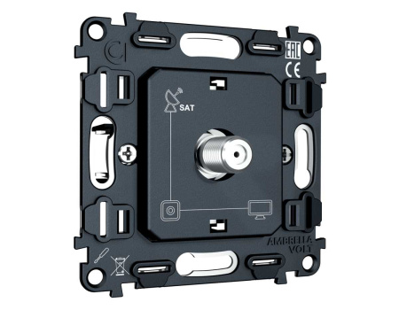 Механизм TV розетки SAT 5-2400MHz 3.5dB AMBRELLA VOLT VM VM215