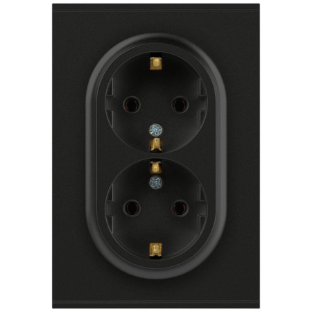 Розетка ЭРА Arktik 16-2104-05 двойная с заземлением 2X2P+E Schuko 16А-250В антрацит Б0070448