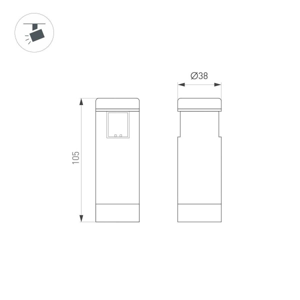 Трековый светодиодный светильник Arlight Art-Apriori-Spot-R40-8W Warm3000 047799