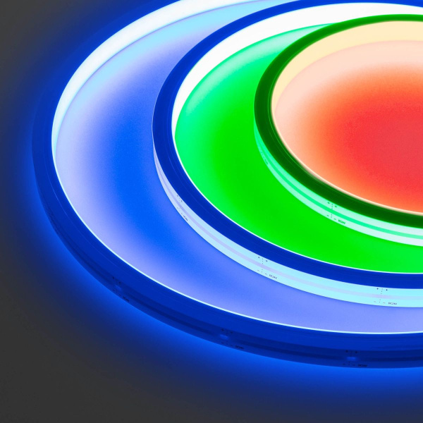 Светодиодная лента герметичная WAVE-TOP-PU-H120-10x10mm 24V RGB (10 W/m, IP68, 5m, wire x2) Arlight 052436