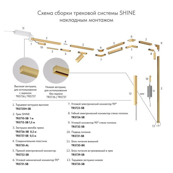 Вставка декоративная Denkirs Shine Base TR5737-SB