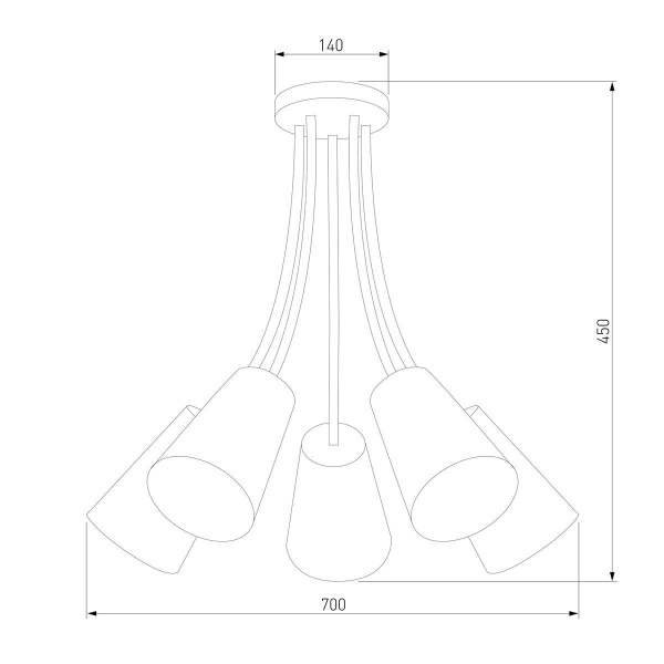 Потолочная люстра TK Lighting 828 Wire Gold