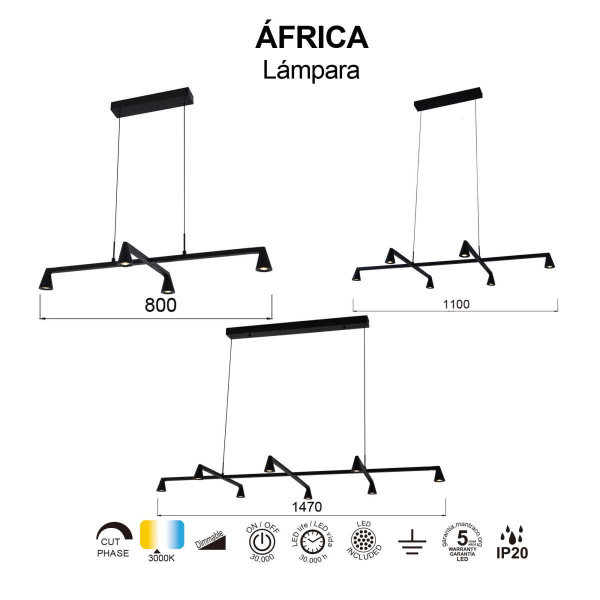Подвесная люстра Mantra Africa 9410