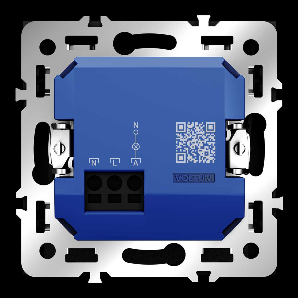 Выключатель встраиваемый S70 карточный 16А, (черный матовый) Voltum VLS010708