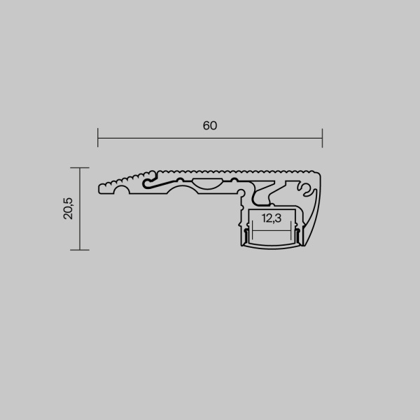 Алюминиевый профиль встраиваемый в пол 59x20 ALM-5920-S-2M Maytoni Led Strip 636025
