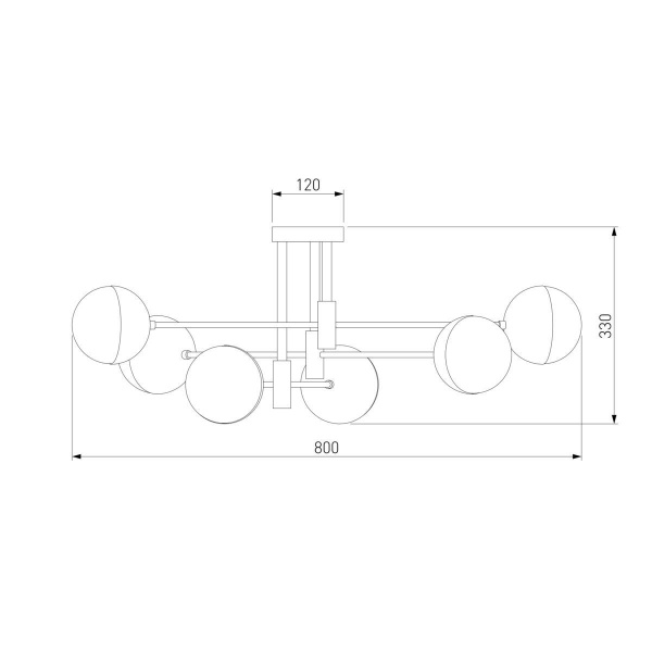 Потолочная люстра Eurosvet Nuvola 70129/6 хром Smart