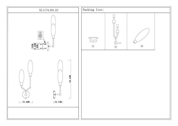 Бра ST Luce Desima SL1174.301.02