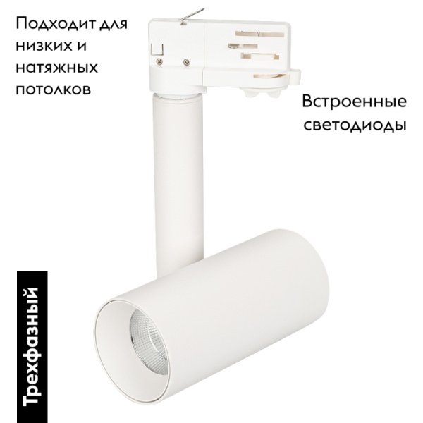 Трековый светодиодный светильник Arlight SP-Polo-Track-Pipe-R65-8W Day4000 027486
