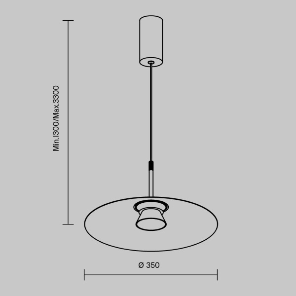 Подвесной светодиодный светильник Maytoni Platte MOD352PL-L10W3K