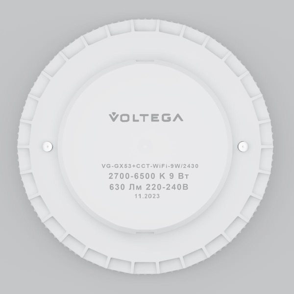Лампа светодиодная Voltega Wi-Fi GX53 9W 2700-6500К белая 2430