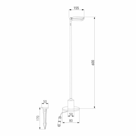 Уличный светодиодный светильник Elektrostandard Joli 35182/S a068101