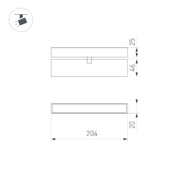 Светильник MAG-FLAT-FOLD-25-S200-6W Day4000 (WH, 100 deg, 24V) Arlight 050068