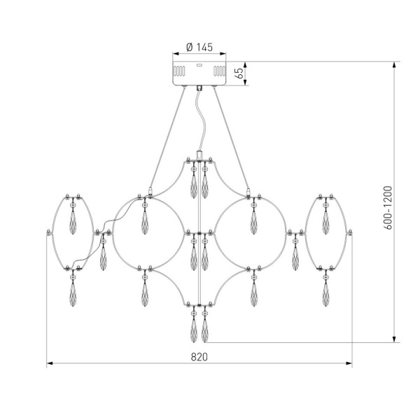 Подвесная светодиодная люстра Bogates Tense 443/1