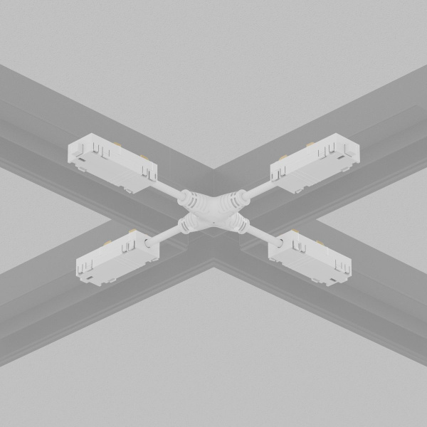 Коннектор X-образный гибкий Denkirs Smart Hide TR2116-WH