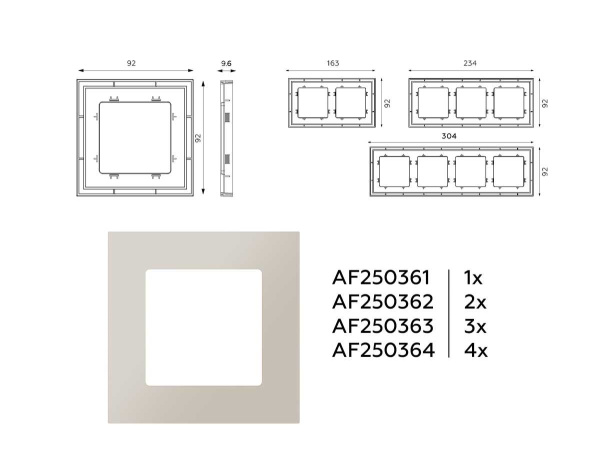 Рамка AMBRELLA VOLT AF250361