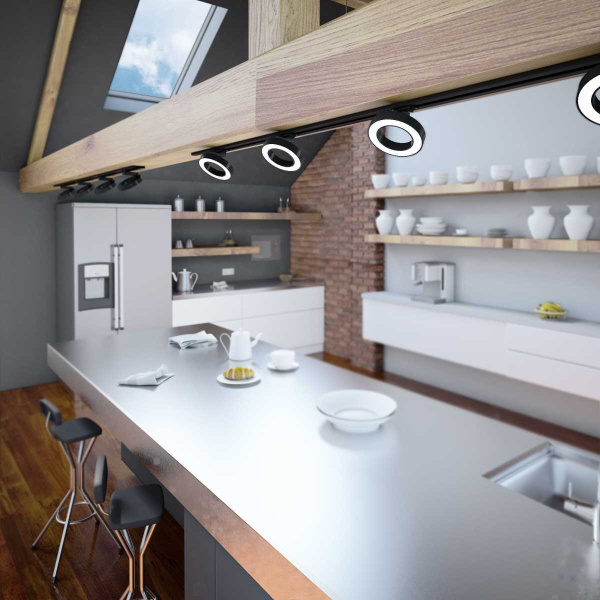 Трековый светодиодный светильник однофазный Elektrostandard Spila 85079/01 черный a056374