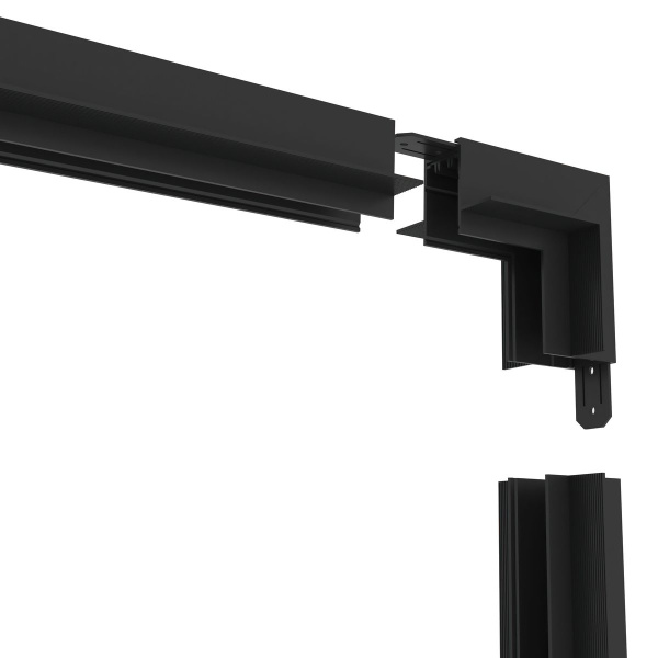 Коннектор L-образный стена-потолок Denkirs Smart Hide TR2118-BK