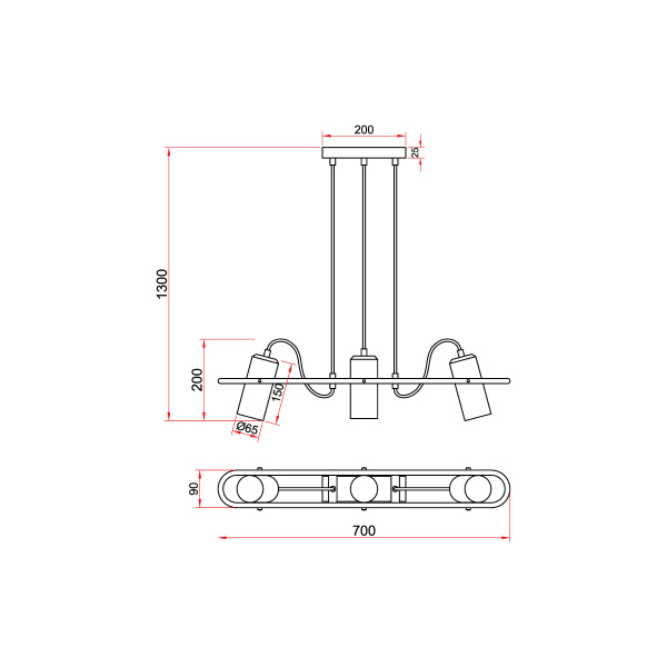Подвесной светильник Vele Luce Pacifico VL5804P03