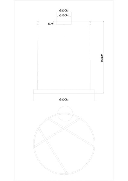 Подвесной светодиодный светильник Arte Lamp Ricco A1874SP-45BK