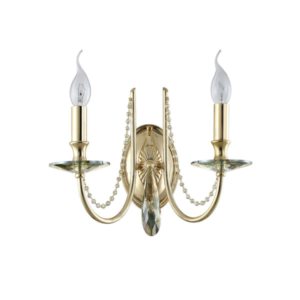 Бра Crystal Lux Victoria AP2 Gold/Amber