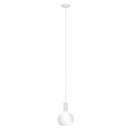 Подвес PASCOA, 1х60W(E27), Ø195, H1500, сталь, белый/опаловое стекло, белый глянцевый