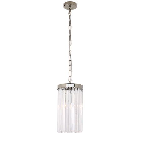 10110 10111/S , Подвесной светильник, Nickel Clear crystal D18*H32/132 cm E27 1*60W