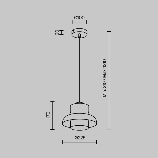 Подвесной светодиодный светильник Modelux Modestyle MS.1412.220 BK