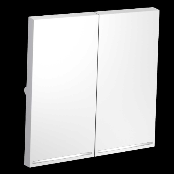 Клавиши для выключателя/переключателя двухклавишного с подсветкой S70 (белый матовый) Voltum VLS000402