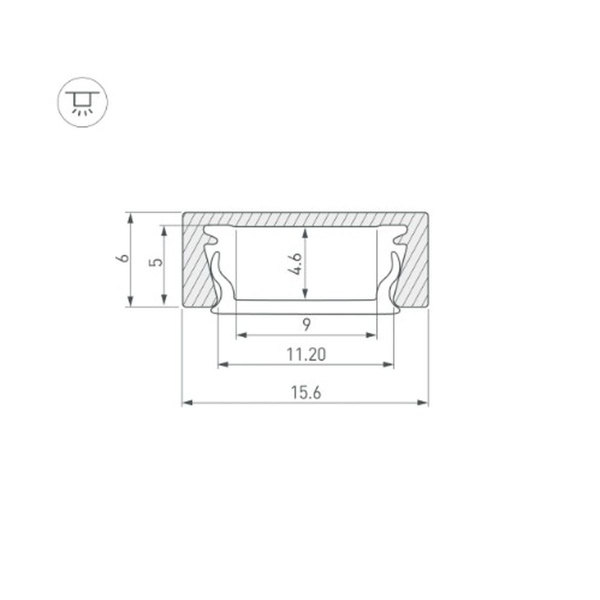 Профиль Arlight MIC-M-3000 ANOD 044542