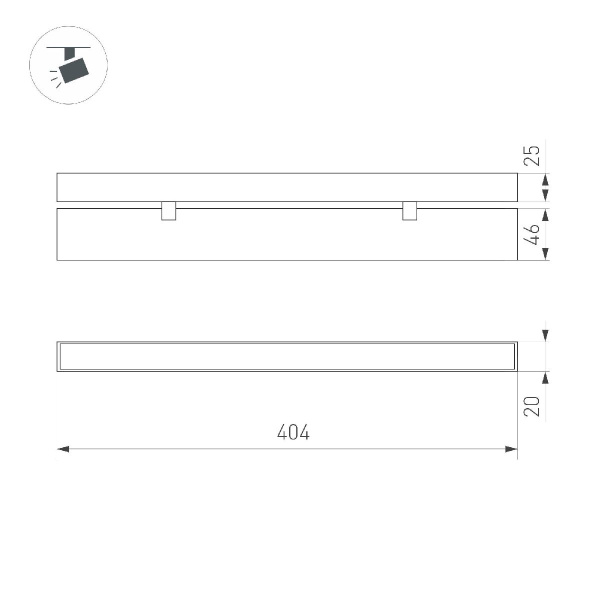 Светильник MAG-FLAT-FOLD-25-S400-12W Warm3000 (WH, 100 deg, 24V) Arlight 050071