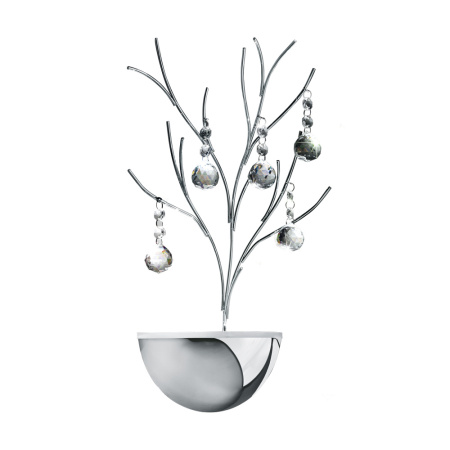 Светодиодное бра SORGES, 2х2,4W(LED), L285,  H460, сталь, хром/хрусталь, прозрачный