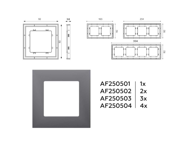 Рамка AMBRELLA VOLT AF250503
