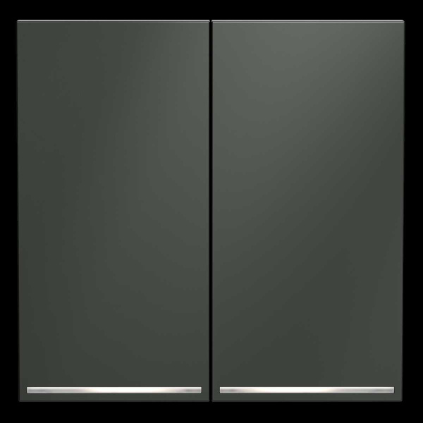 Клавиши для выключателя/переключателя двухклавишного с подсветкой S70 (титан) Voltum VLS000406