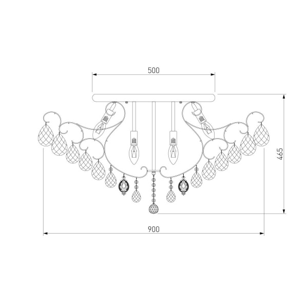 Потолочная люстра Eurosvet 10081/12 золото/прозрачный хрусталь Strotskis