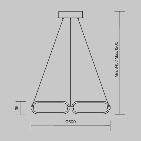 Подвесной светодиодный светильник Maytoni Chain MOD017PL-L50MG
